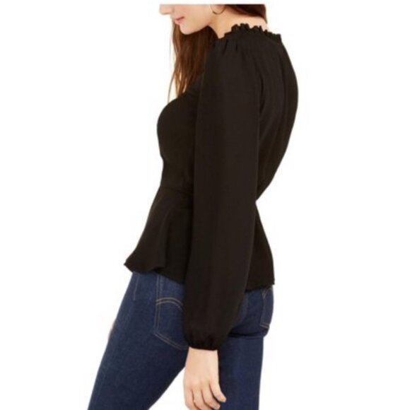 Ash & Violet Solid Cinch-Front Top - Picture 2 of 7